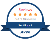 Avvo Badge, 5-stars out of 28 reviews