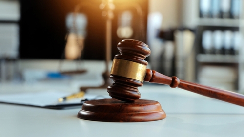 Law theme, gavel or mallet of the judge, lawyer enforcement officers, evidence-based cases taken into account in the court abount business, legislation.